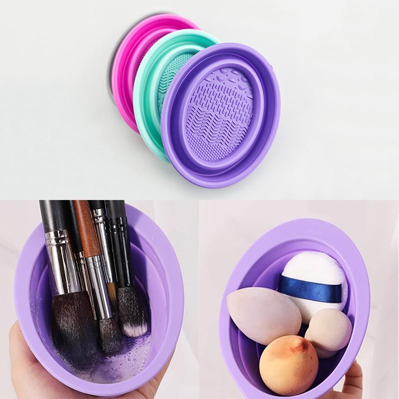 Beauty Dish Softbox - Yumuşak Silikon Makyaj Fırça Temizleyici Katlanır
