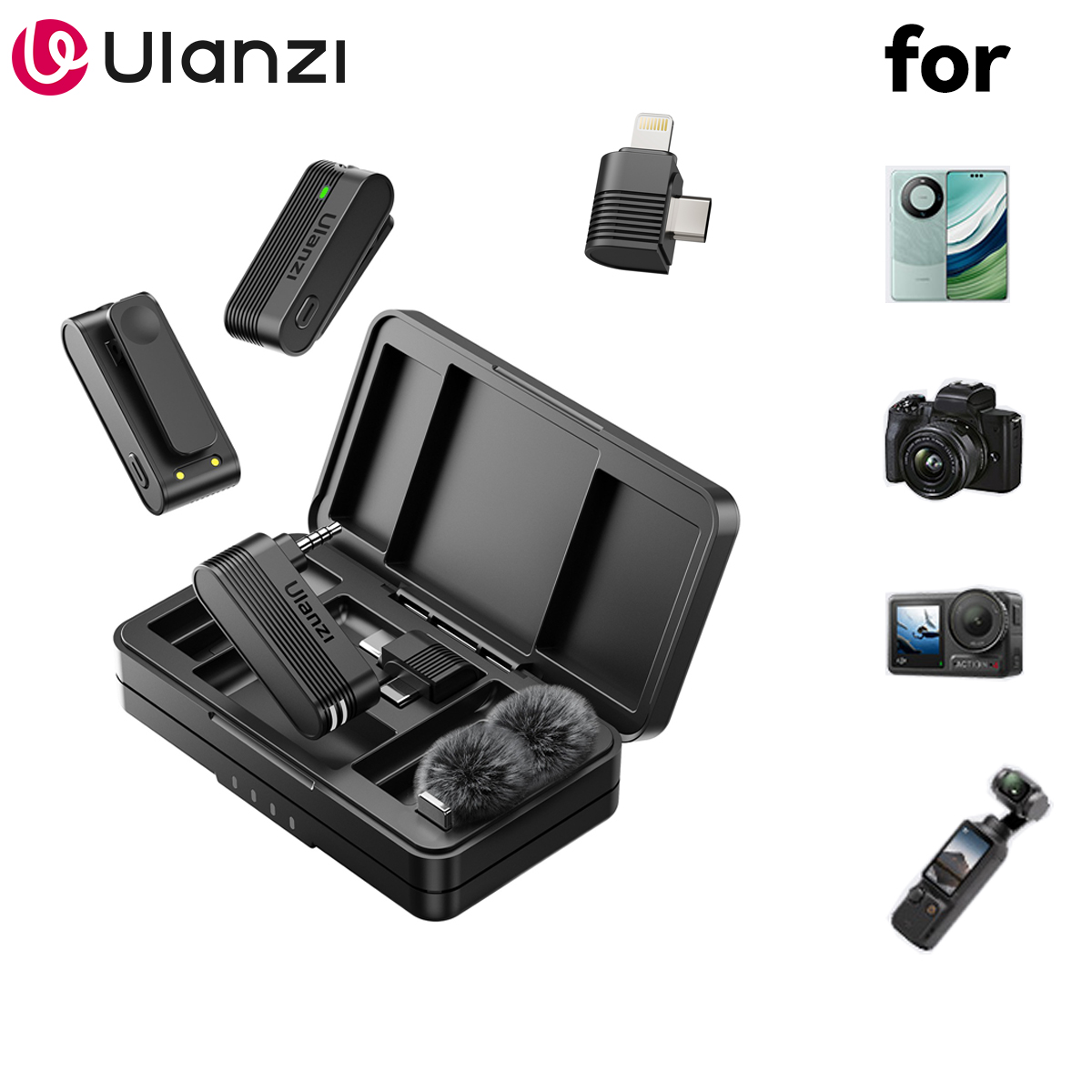 Xiaomi Photography Kit - Ulanzi A100 Mikrofon Akıllı Telefon Kablosuz