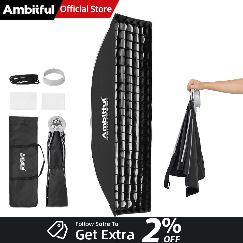 Beauty Dish Softbox - AMBITFUL Q7-II 30*120cm Bowens Mount Şerit