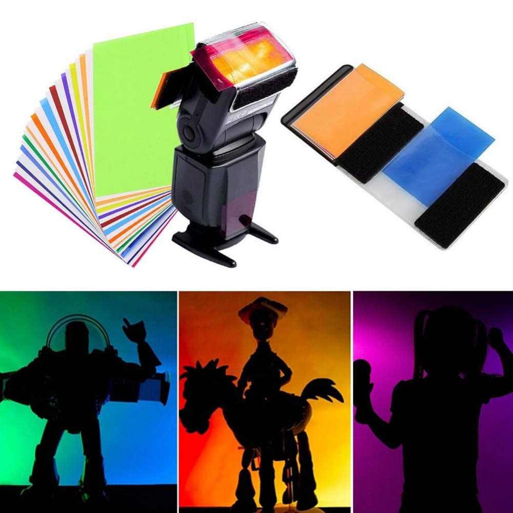 Photography Kit Pro - 12 Renkli Kamera Flaş Jelleri Aydınlatma