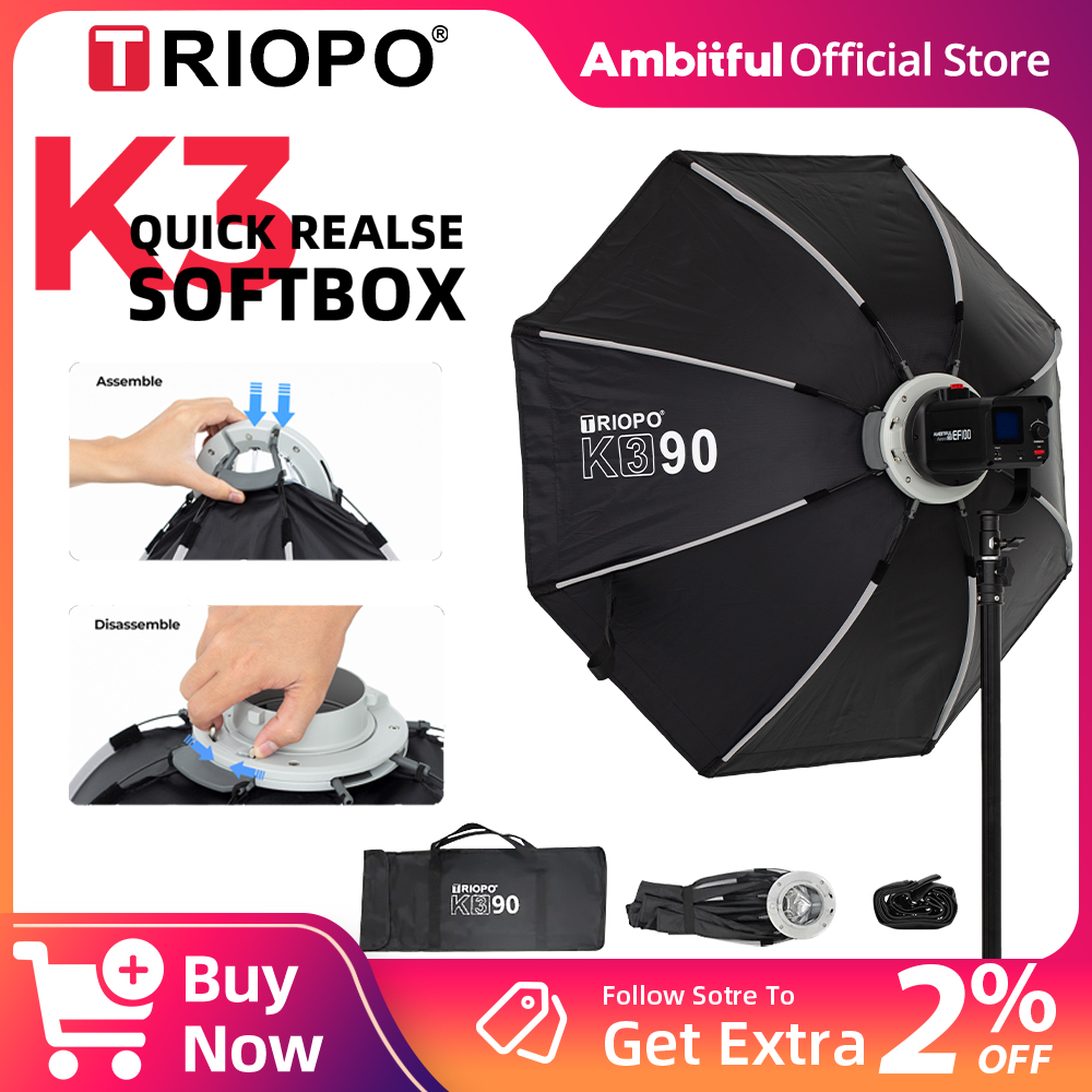 TRIOPO K3 Bowens Mount Hızlı Ç - Beauty Dish Softbox incelemesi ve fiyatı