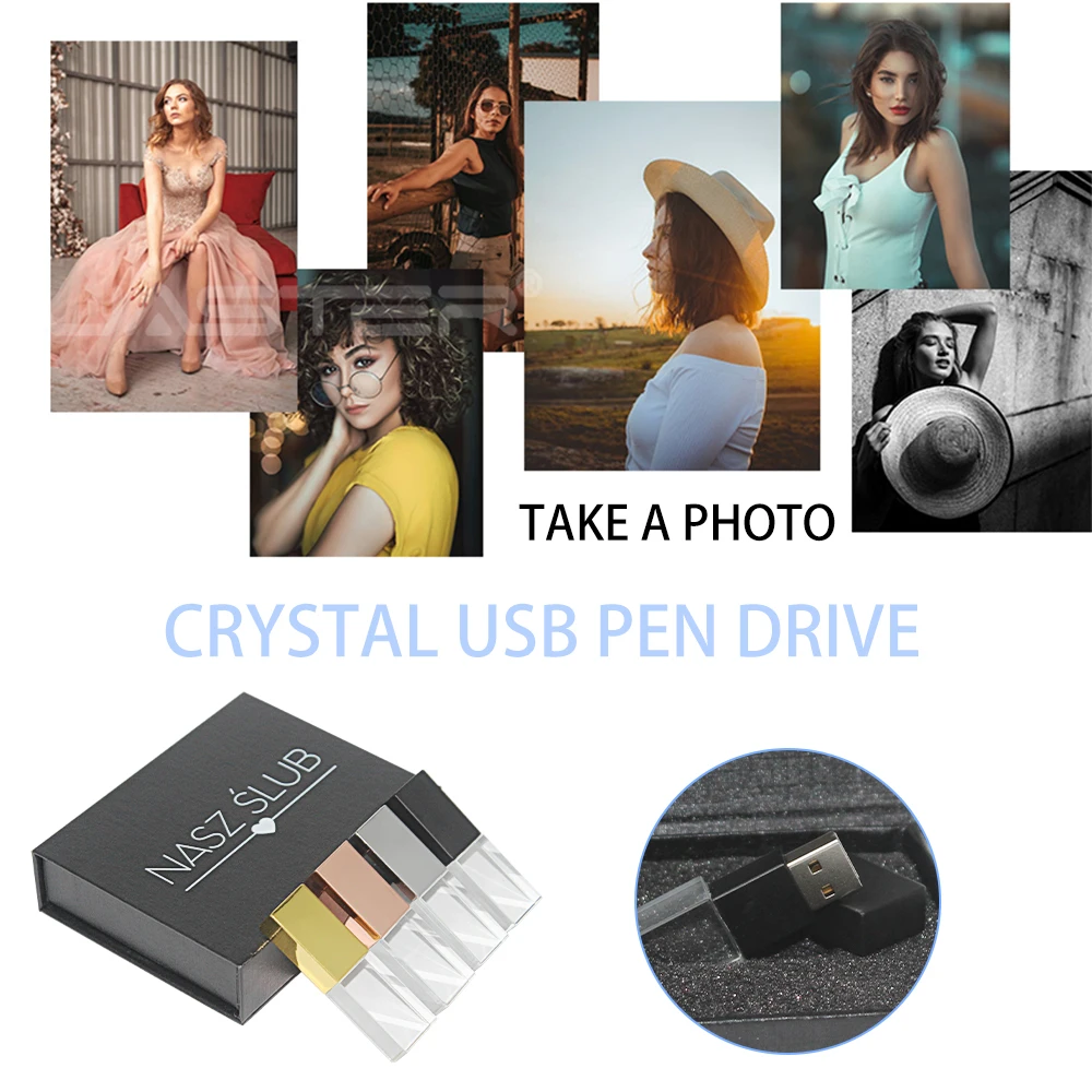 10 ADET GRUP Kristal USB Flash - Photography Of Memories incelemesi ve fiyatı